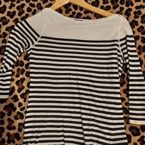 J crew striped boat neck